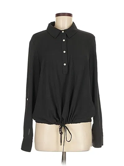 Pre-owned Tommy Hilfiger Long Sleeve Blouse In Black