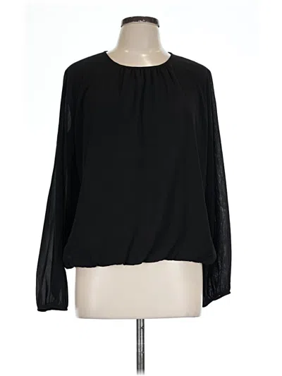 Pre-owned Tommy Hilfiger Long Sleeve Blouse In Black