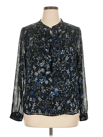 Pre-owned Tommy Hilfiger Long Sleeve Blouse In Black