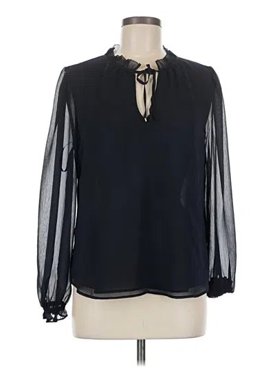 Pre-owned Tommy Hilfiger Long Sleeve Blouse In Black