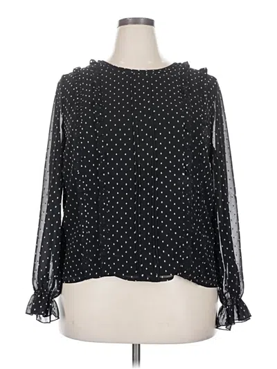 Pre-owned Tommy Hilfiger Long Sleeve Blouse In Black