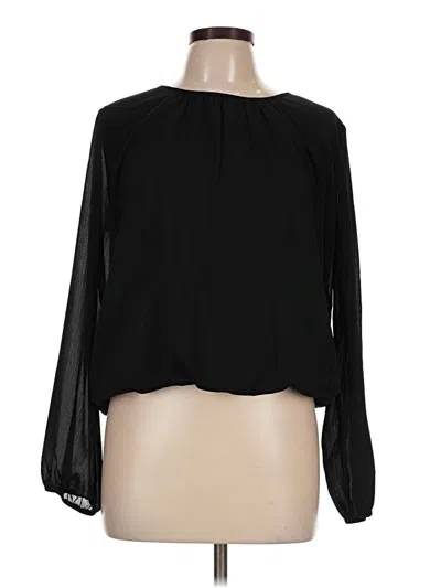 Pre-owned Tommy Hilfiger Long Sleeve Blouse In Black