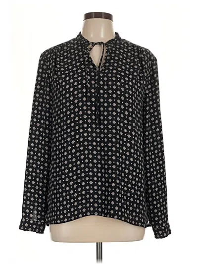 Pre-owned Tommy Hilfiger Long Sleeve Blouse In Black