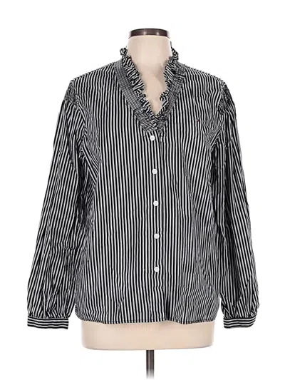 Pre-owned Tommy Hilfiger Long Sleeve Blouse In Black
