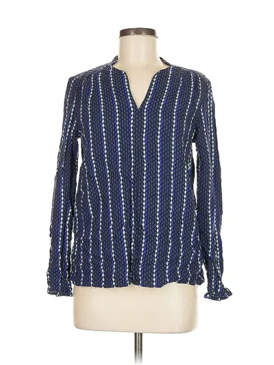 Pre-owned Tommy Hilfiger Long Sleeve Blouse In Blue