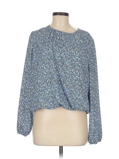 Pre-owned Tommy Hilfiger Long Sleeve Blouse In Blue