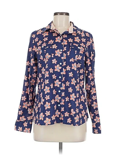 Pre-owned Tommy Hilfiger Long Sleeve Blouse In Blue