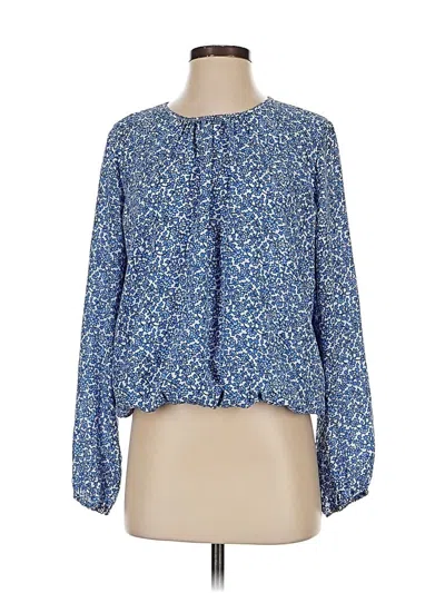 Pre-owned Tommy Hilfiger Long Sleeve Blouse In Blue