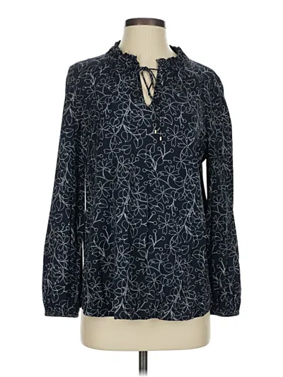 Pre-owned Tommy Hilfiger Long Sleeve Blouse In Blue