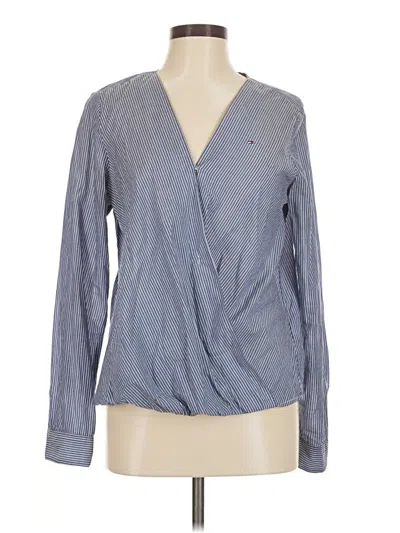 Pre-owned Tommy Hilfiger Long Sleeve Blouse In Blue