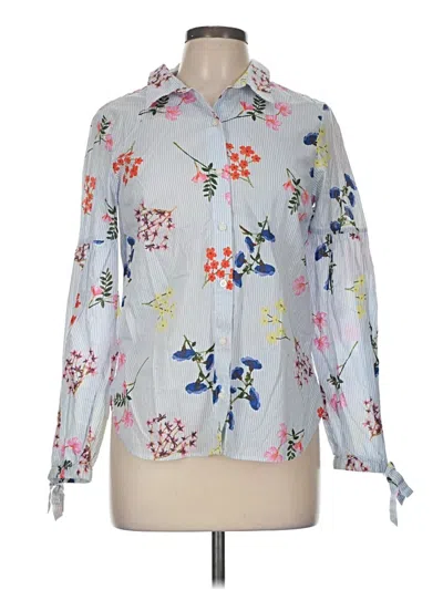 Pre-owned Tommy Hilfiger Long Sleeve Blouse In Blue