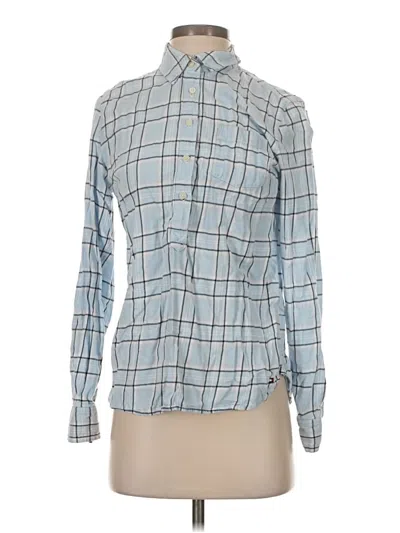 Pre-owned Tommy Hilfiger Long Sleeve Blouse In Blue