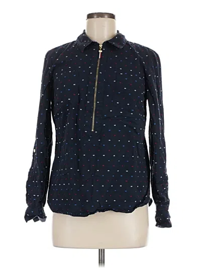 Pre-owned Tommy Hilfiger Long Sleeve Blouse In Blue