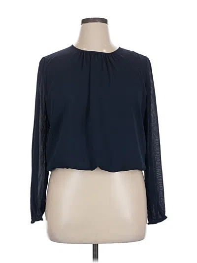 Pre-owned Tommy Hilfiger Long Sleeve Blouse In Blue