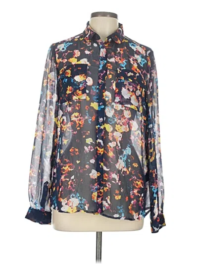 Pre-owned Tommy Hilfiger Long Sleeve Blouse In Blue