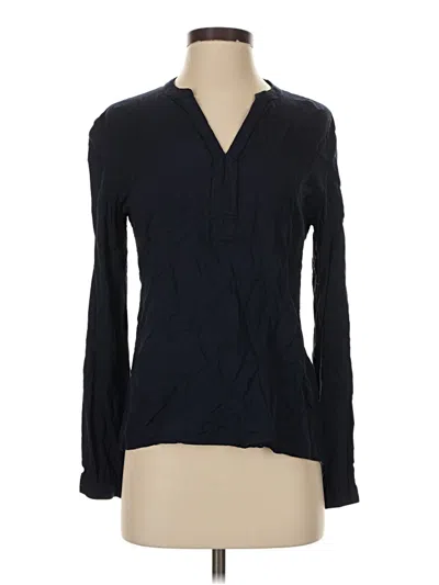 Pre-owned Tommy Hilfiger Long Sleeve Blouse In Blue