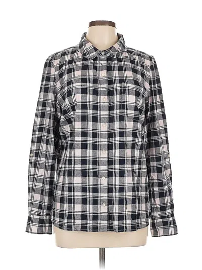 Pre-owned Tommy Hilfiger Long Sleeve Blouse In Gray