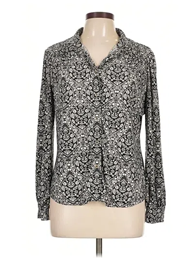 Pre-owned Tommy Hilfiger Long Sleeve Blouse In Gray