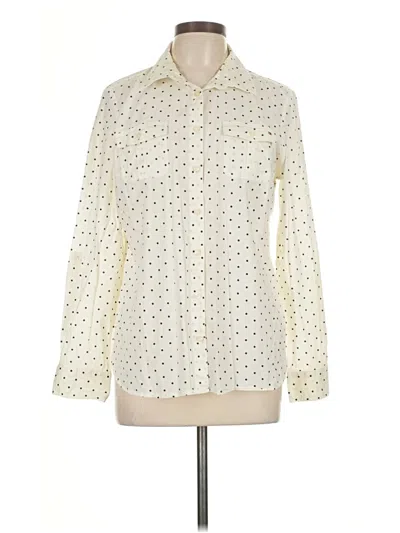 Pre-owned Tommy Hilfiger Long Sleeve Blouse In Ivory