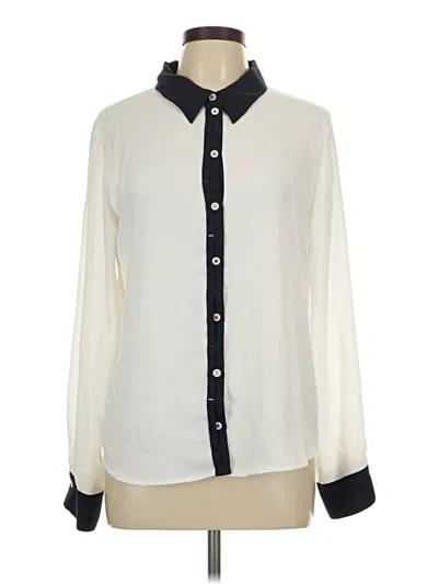 Pre-owned Tommy Hilfiger Long Sleeve Blouse In Ivory