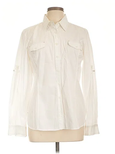 Pre-owned Tommy Hilfiger Long Sleeve Blouse In Ivory