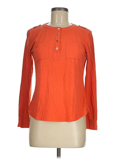 Pre-owned Tommy Hilfiger Long Sleeve Blouse In Orange