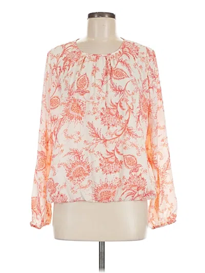 Pre-owned Tommy Hilfiger Long Sleeve Blouse In Orange