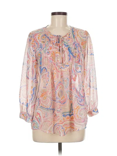 Pre-owned Tommy Hilfiger Long Sleeve Blouse In Pink