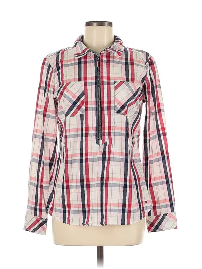 Pre-owned Tommy Hilfiger Long Sleeve Blouse In Pink
