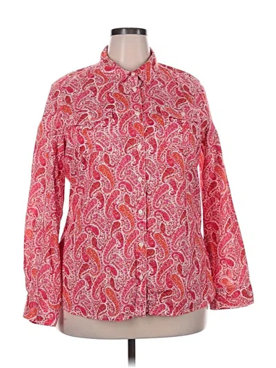 Pre-owned Tommy Hilfiger Long Sleeve Blouse In Pink