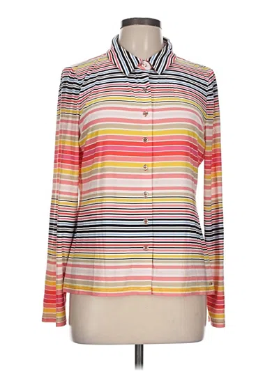 Pre-owned Tommy Hilfiger Long Sleeve Blouse In Pink