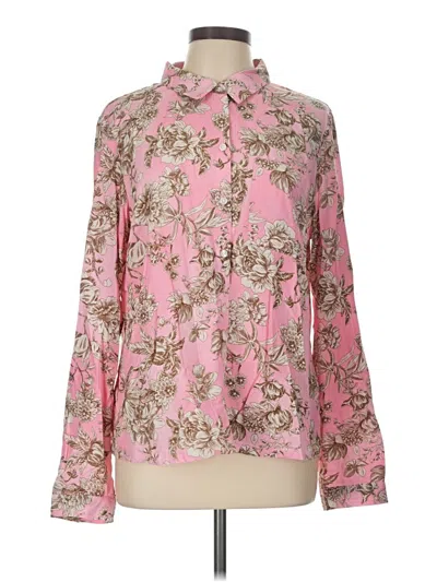 Pre-owned Tommy Hilfiger Long Sleeve Blouse In Pink