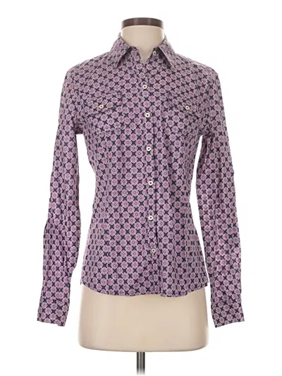Pre-owned Tommy Hilfiger Long Sleeve Blouse In Purple
