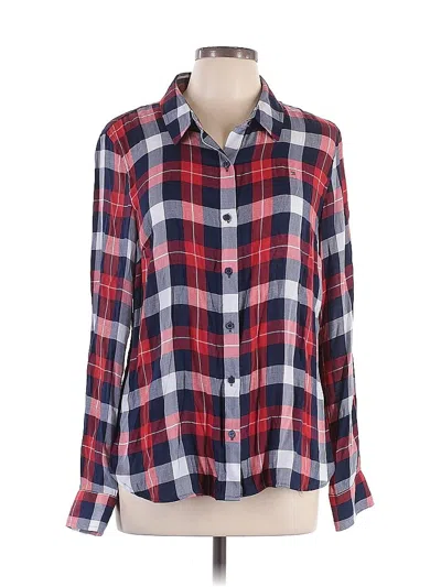 Pre-owned Tommy Hilfiger Long Sleeve Blouse In Red
