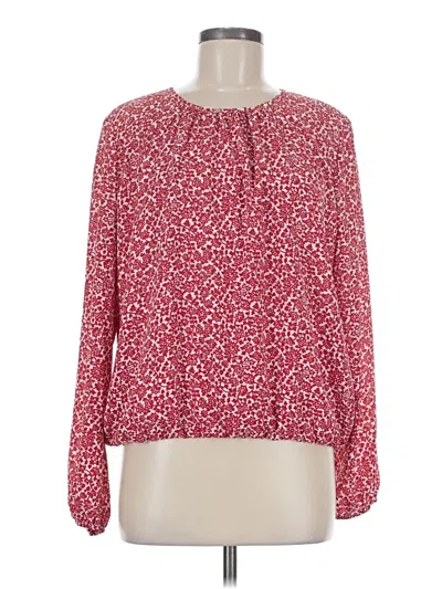 Pre-owned Tommy Hilfiger Long Sleeve Blouse In Red