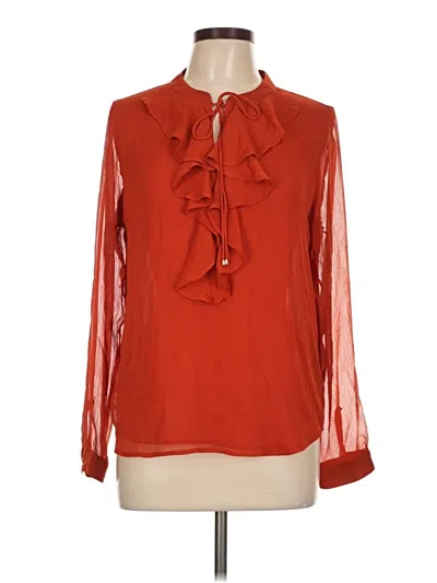 Pre-owned Tommy Hilfiger Long Sleeve Blouse In Red