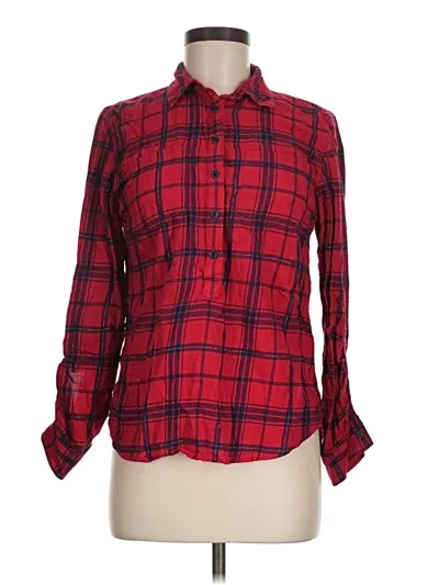 Pre-owned Tommy Hilfiger Long Sleeve Blouse In Red