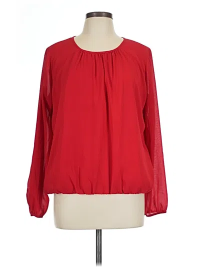 Pre-owned Tommy Hilfiger Long Sleeve Blouse In Red