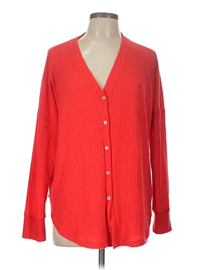 Pre-owned Tommy Hilfiger Long Sleeve Blouse In Red