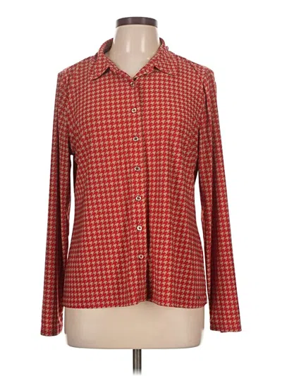Pre-owned Tommy Hilfiger Long Sleeve Blouse In Red