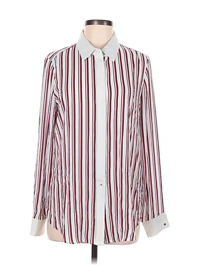 Pre-owned Tommy Hilfiger Long Sleeve Blouse In Red