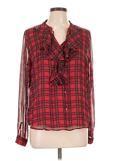 Pre-owned Tommy Hilfiger Long Sleeve Blouse In Red