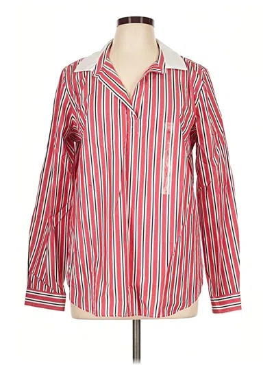 Pre-owned Tommy Hilfiger Long Sleeve Blouse In Red