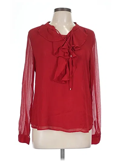 Pre-owned Tommy Hilfiger Long Sleeve Blouse In Red