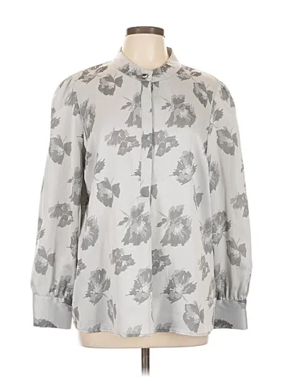 Pre-owned Tommy Hilfiger Long Sleeve Blouse In Silver