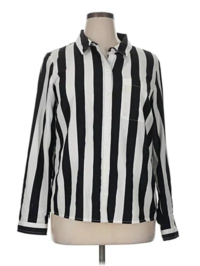 Pre-owned Tommy Hilfiger Long Sleeve Blouse In Silver