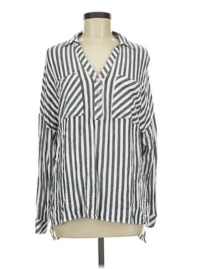 Pre-owned Tommy Hilfiger Long Sleeve Blouse In Silver