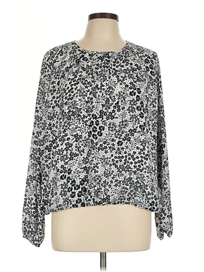 Pre-owned Tommy Hilfiger Long Sleeve Blouse In Silver