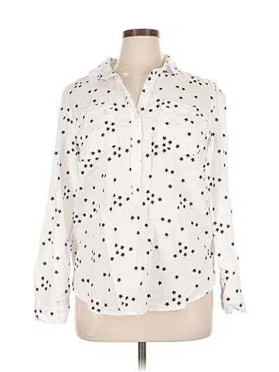 Pre-owned Tommy Hilfiger Long Sleeve Blouse In White