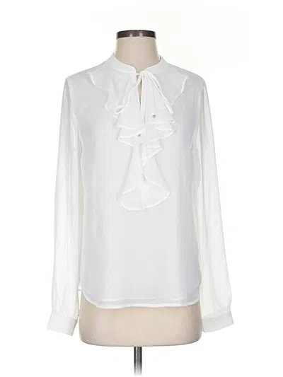Pre-owned Tommy Hilfiger Long Sleeve Blouse In White